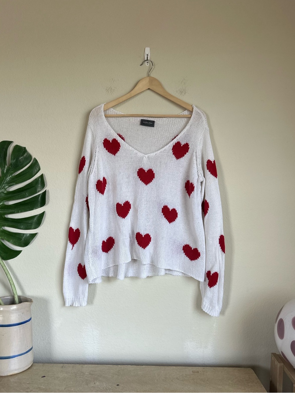 Wooden Ships by Paola Blendia Heart Knit Sweater